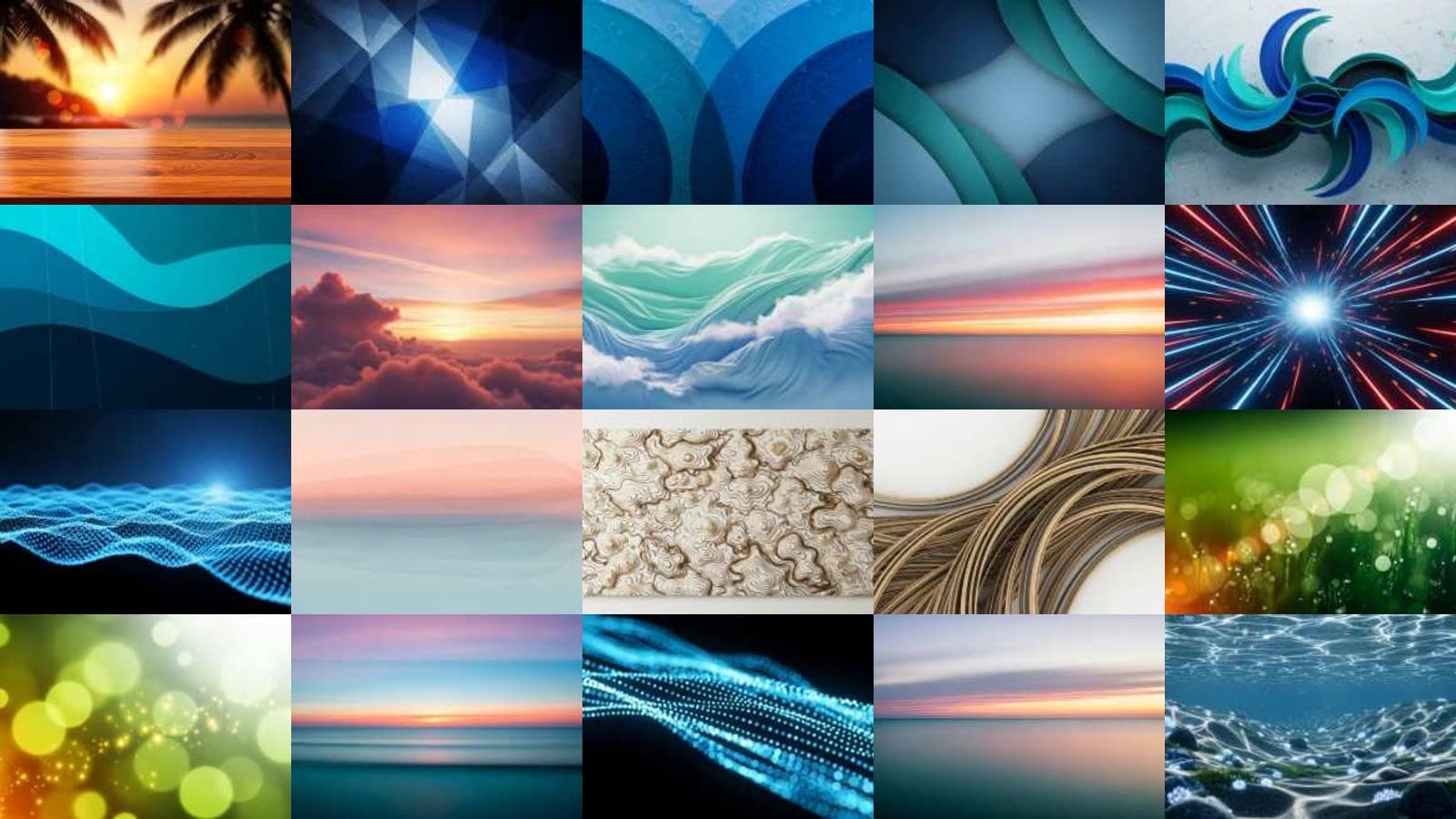 Abstract Blue Backgrounds Pack