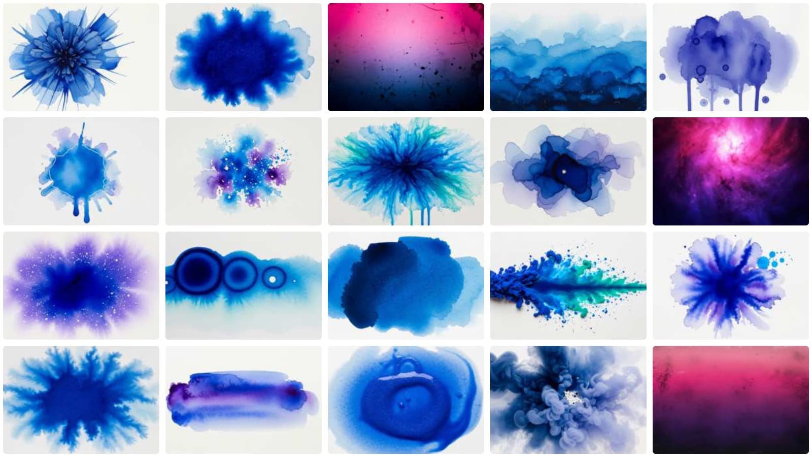 Cosmic Indigo Blue Watercolors