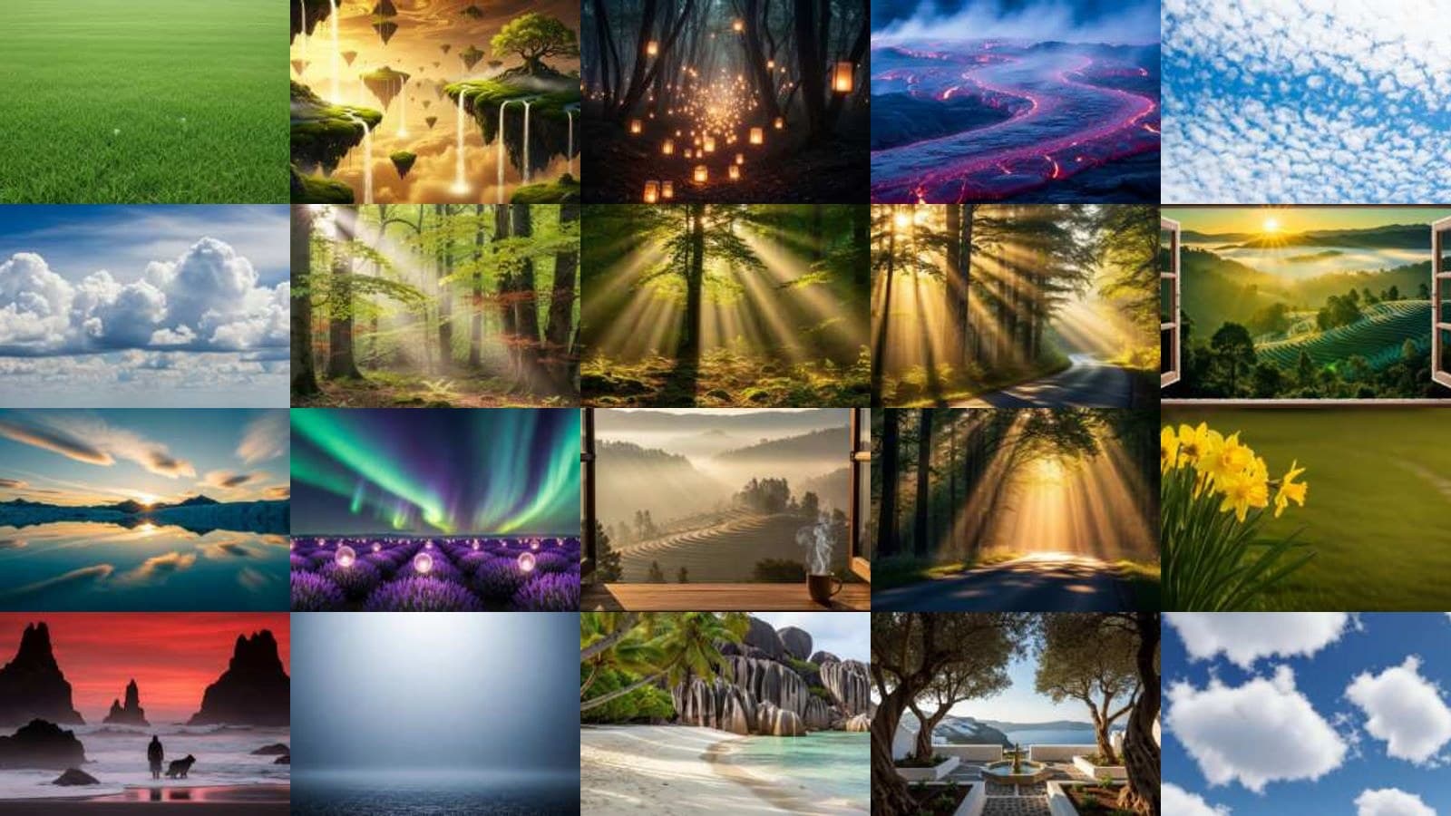Green Panorama Photography Set