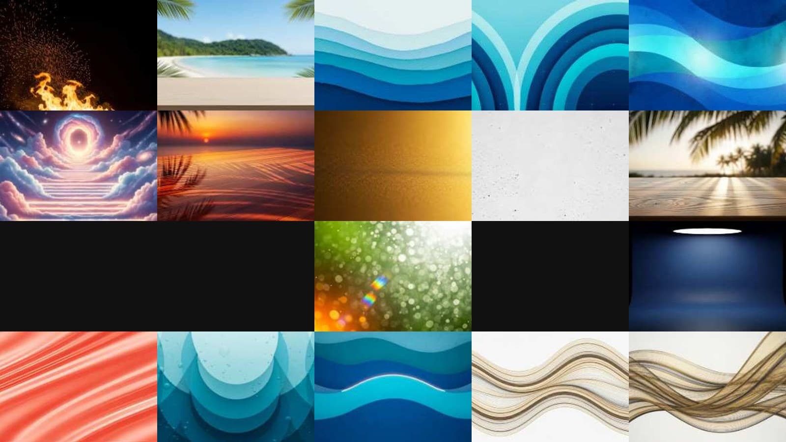 Panoramic Blue Backgrounds Pack Vol. 2
