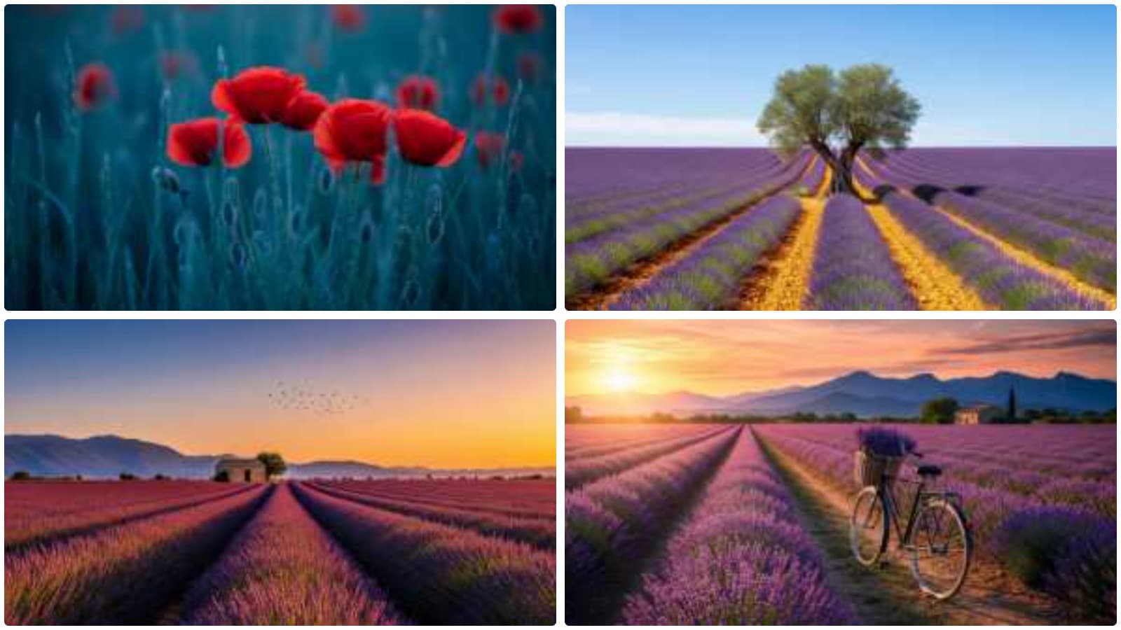 Vibrant Fields, Mountain Serenity